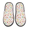 thumbnail image 1 of Fotbe Dessert Pantuflas Peludas para Mujer con Estampado, Zapatillas de Peluche, Zapatos de Invierno para Casa, Uso Interior y Exterior-Medium, 1 of 8