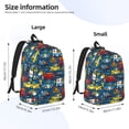 thumbnail image 4 of Balery Vehicles Cartoon with Funny Drivers,Animal Drivers Vintage Canvas Backpack for Men and Women - Large Capacity, Durable Travel Laptop Bag for School, Work, Hiking, and Outdoor Activities, 4 of 7