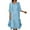 C-Light Blue160, variant on DHFJKG Women's Outfit Chiffon Half Sleeve Cardigan And Pure Color Knee-Length Lace Dress Two Piece Casual Fashion Elegant Comfort Dresses