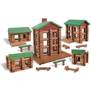 LINCOLN LOGS - Collectors Edition Village - 327 All Wood Pieces - Collectible Tin