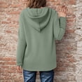 thumbnail image 6 of Towmus Women's Hoodie Oversized Waffle Knit Tops Henley Casual Shirts Long Sleeve Button V Neck Solid Color Casual Tunic Sweatshirt S-5XL, 6 of 7