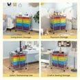 thumbnail image 5 of Gymax Office Rolling Cart 12 Storage Drawer Studio Organizer Bins Scrapbook Paper Colorful, 5 of 10