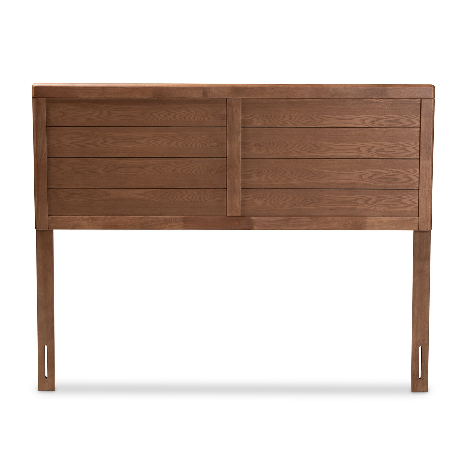 Homestock Modern Muse Walnut Brown Finished Wood Queen Size Headboard, Wooden Headboard, Predrilled Holes, Bedroom Funiture, 61.2"W X 58.3"H