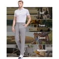 thumbnail image 4 of PULI Men’s Stretch Golf Pants Slim Fit Waterproof Tapered Work Casual Hiking & Travel Pants, 4 of 5