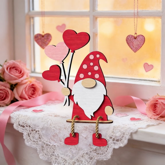 JHEHF Valentine'S Day Table Decorations Sign 6 Inch Wooden Tiered Tray Table Mantle Tables Centerpieces Ornaments Decor Wedding Party Valentines Gifts for Her