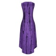thumbnail image 5 of Plus Size Summer Long Maxi Dresses for Women Curved Hem Tie Dye Casual Dress with Pocket Sleeveless Loose Sundress Purple, 2XL, 5 of 7