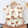 thumbnail image 2 of Bovxnpu Boys Girls 2 Piece Outfits, Girl Short Set Cute T-Shirt Shorts, Short Sleeved Set Baby's Summer T-shirt Cotton Sports And Casual Clothes 9 Years, 2 of 3