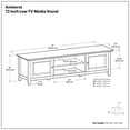 thumbnail image 5 of Simpli Home Amherst 72 inch Wide Solid Wood Low TV Stand in Hickory Brown For TVs up to 80 inches, 5 of 13