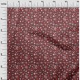 thumbnail image 2 of oneOone Polyester Lycra Maroon Fabric Florals Sewing Craft Projects Fabric Prints By Yard 56 Inch Wide, 2 of 4