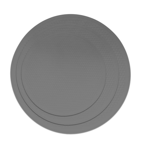 8 10 12 Inch Microwave mat, Trivet, Multi-Purpose Hot Pad,Pot Holder,Baking,Drying, Silicone mats for Microwave,Dishwasher Safe - Splatter Guard, Set of 3,Grey