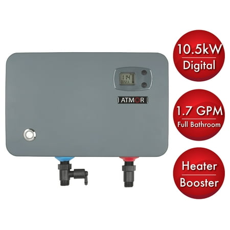 ATMOR 10.5 kW/240-Volt 1.7 GPM Electric Tankless Water Heater, On Demand Water Heater with Self-Modulating