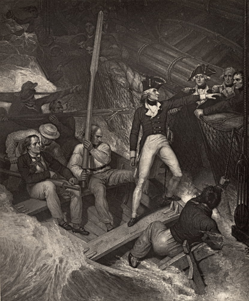 LieutNelson Volunteering To Board A Prize In Violent Gale Horatio NelsonLord NelsonViscount Nelson 1758-1805 British Naval Commander Illustration By Westall From The Book The Life Of Nelson By Robert