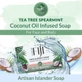 thumbnail image 6 of Coco Fiji Soap Bar for Face and Body Infused With Organic Coconut Oil, Tea Tree Spearmint, Essential Oil, Natural Soap for Moisturizing & Pore Purifying Skin, 7 oz,Pack of 2, 6 of 7