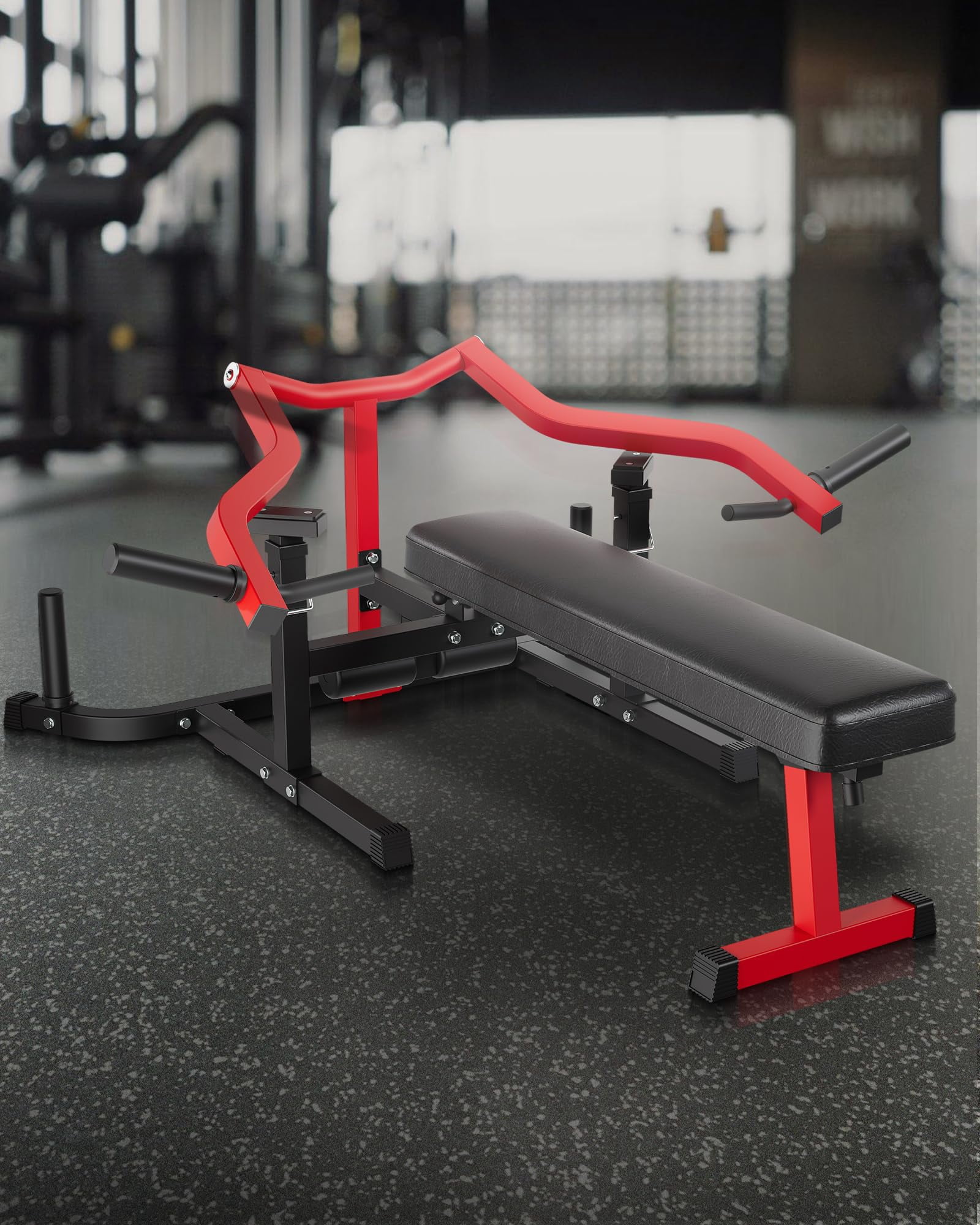 Accreate Chest Press Bench for Home Gym, Bench Press Machine with Independent Converging Arms, 1050 LBS Load Capacity Adjustable Flat Incline Bench for Arm, Chest, AB Workout