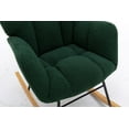 thumbnail image 5 of Ergonomic Rocking Chair with Plush Teddy Fabric & Padded Seat, Silent Nursery Glider for Adults, Durable Iron Frame, Quick Assembly, Modern Dark Green, 5 of 8