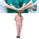 thumbnail image 5 of Conjunto de uniforme médico para mujer, rosa, cuello en V, verano, fino suave, secado rápido, pantalones médicos para mujer, ropa de trabajo de enfermera M, 5 of 12