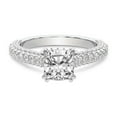 thumbnail image 3 of IGI Certified 4 Carat Cushion Shape Lab Grown Diamond Engagement Ring | 14K White Gold | Eternia Criss Cross Side Halo Diamond Ring | FG-VS1-VS2 Quality Friendly Diamonds, 3 of 6