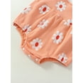 thumbnail image 6 of Bagilaanoe Newborn Baby Girl Boy Rompers Floral Print Sleeveless Bodysuits + Headband 3M 6M 12M 18M 24M Infant Casual Summer One Piece Short Jumpsuit, 6 of 7