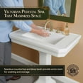 thumbnail image 2 of Renovators Supply Large White Victorian Pedestal Sink Vitreous China 8in Widespread Set of 2, 2 of 12