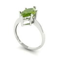thumbnail image 2 of Clara Pucci 14K White Gold Solid Gold Peridot Solitaire Anniversary Ring for Women - 2.5 cttw Marquise Cut, 2 of 7