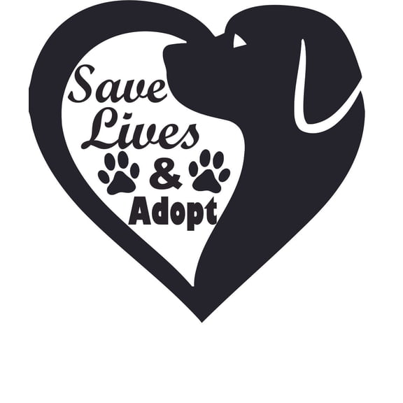 Save Lives And Adopt Save Dogs Customized Wall Decal - Custom Vinyl Wall Art - Personalized Name - Baby Girls Boys Kids Bedroom Wall Decal Room Decor Wall Stickers Decoration Size (30x30 inch)