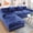 Blue., variant on Stretch L-Shape Sofa Cover, Velvet 1 2 3 4 Seat Sectional Sofa Slipcover Soft Chaise Lounge Couch Cover (White,1 seat 35-55inch)