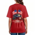 thumbnail image 6 of UngA 250 Anniversary USA Shirt Women 4th of July Shirts 1776-2026 250th Birthday Graphic Tees Tops Patriotic Womens Tshirt (Red,L), 6 of 7
