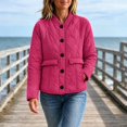 thumbnail image 5 of Plus Size Jackets for Women Quilted Lightweight Button Down Puffer Jacket Coats Padded Outwear with Pockets, 5 of 7