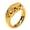 Gold, variant on Men's Stainless Steel Vintage Lava Finish Signet Ring 10mm Wide Retro Lava-Textured Punk Biker Style Statement Bands Gold Plated Size 10