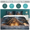 thumbnail image 5 of Christmas Trees, Snowmen Duvet Cover Set Pattern Soft Bedding Set Comforter Cover Set(1 Duvet Cover + 2 Pillowcases), 5 of 6