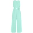 thumbnail image 3 of Alvivi Kids Girls Chiffon Jumpsuit Sleeveless High Waist Wide Leg Princess Romper Maxi Jumpsuit Birthday Party Clothing Mint Green 12, 3 of 6