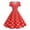 Red, variant on Women's Vintage Polka Dot Swing Dress V Neck Short Sleeve High Waist A Line Dresses for Retro Elegance