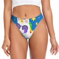 thumbnail image 1 of Balery Cool Unicorn Star Golden Tangas de Algodón para Mujer con Estampado – Ropa Interior Sexy, Transpirable, G-string-4X-Large, 1 of 1