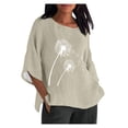 thumbnail image 2 of Blouses pour Femmes, Mode Décontractée Sensibilisation à la Maladie d'Alzheimer, Chemise Ample en Coton Imprimé à Manches 3/4, 2 of 4