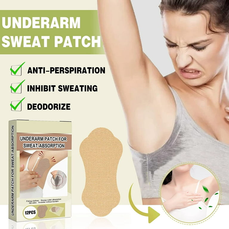 Sweat Pads Armpits, Armpit Pads for Men and Women, Armpit Sweat Pads for  Absorbing Against Sweat, Perfect Fit, Absorbing, Invisible, Comfortable  Armpit, 12 Pieces 