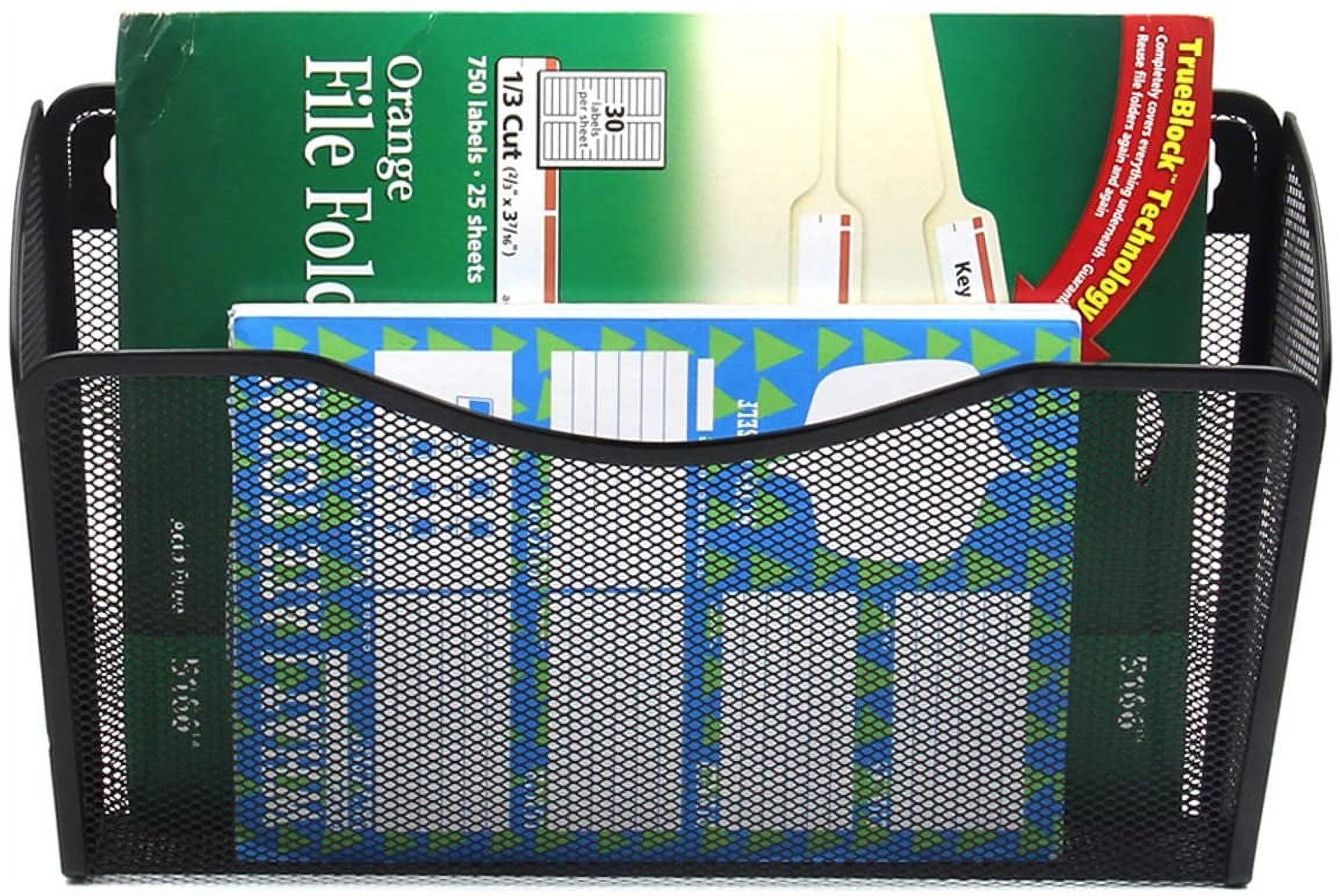 Wall Mount File Organizer Single Pocket Vertical Hanging File Folders Holder Paper Rack for Office Home,