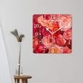 thumbnail image 3 of 10 Inch Wall Clock Battery Operated Square Clock for Office, Kitchen, Outdoor, Living Room,Abstract Background of Flower Elaborate, 3 of 4