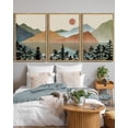 thumbnail image 2 of SHENIFY large 24x36in3pcs Natural Framed Set Lake Sunrise Pine Tree Forest Landscape Mountain Wall Art Nature Scenry Wilderness Farmhouse Rustic Modern Art Decorative for Living Room Bedroom, 2 of 6