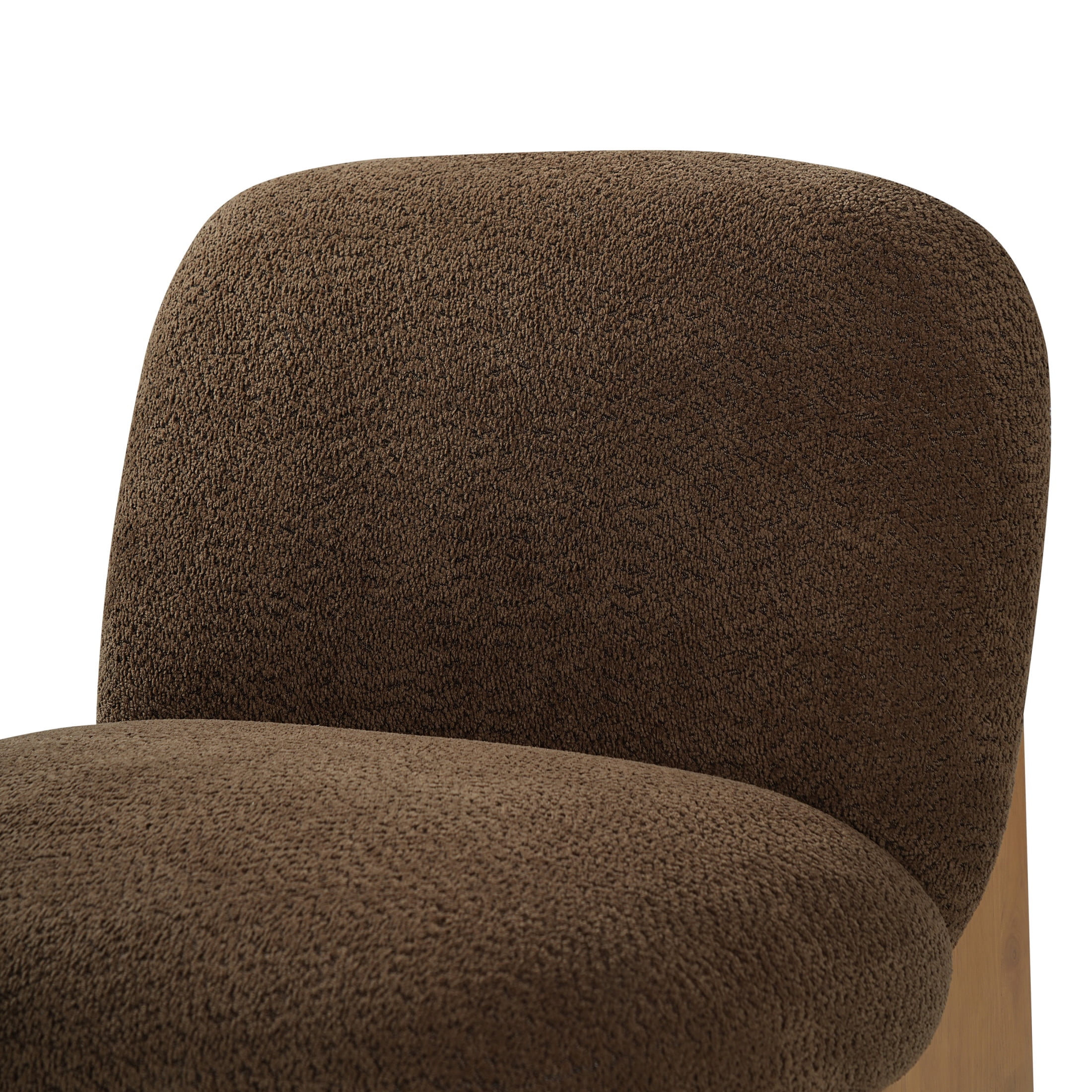 Christopher Knight Home Modern Mid-Century Boucle Upholstered Accent Side Chair, Brown