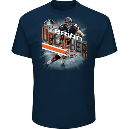 Brian Urlacher Chicago Bears Majestic NFL Hall of Fame Inductee Player Illustration T-Shirt -