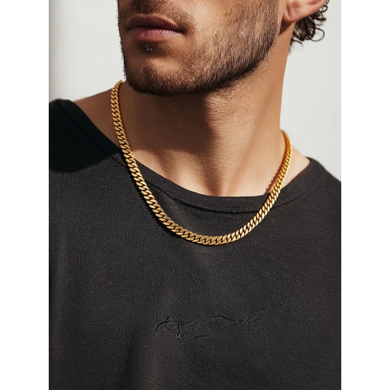 Men's Box Chain Necklace in 18K Gold, 2.7 m, 24"L Men's Box Chain Necklace in 18K Gold, 2.7 m, 24"L