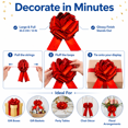 thumbnail image 6 of 12 Inch Large Pull Bow, Decorative Gift Wrapping Flower Bow for Basket Present Party Wedding Decor, Red, 6 of 6