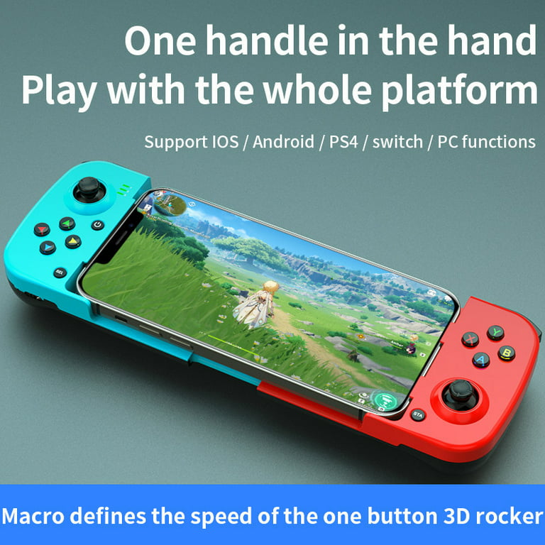 Harden Syge person sammensmeltning Wireless Bluetooth Stretching Mobile Game Controller Gamepad Compatible  with IPhone iOS/Android Phone/HarmonyOS Phone/PS4/Switch/PC with LED  Backlight Macro Definition Back Key for the Most Game - Walmart.com