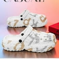 thumbnail image 4 of Men's Garden Clogs Shoes Fun Graffiti Wrapped Clog Sandals Non Slip Outdoor Beach Slippers, 4 of 14