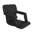 thumbnail image 3 of WDZS Stadium Seats with Back Support for Bleachers – Wide Bleacher Chairs with Thick Padded Cushion, Armrests, Side Pockets, & Shoulder Straps – Portable Seat Chair for Sports Events,Black, 3 of 16