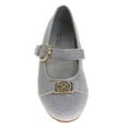 thumbnail image 6 of Badgley Mishcka Girls Ballerinas Shoes (Little Kids  Big Kids), Silver, Size: 13, 6 of 8