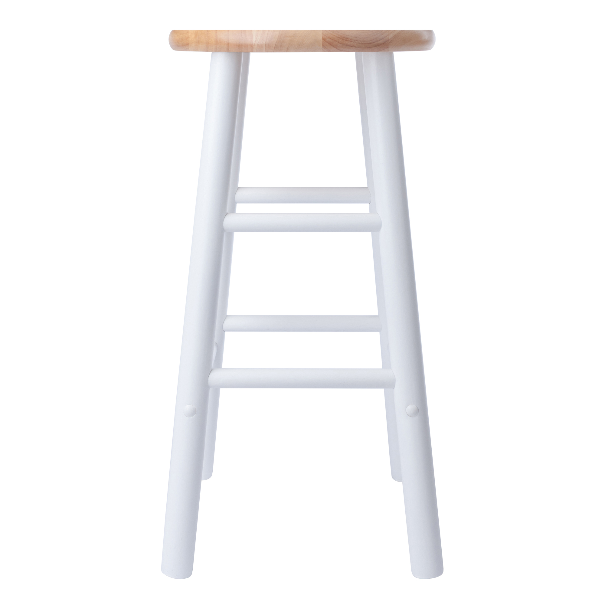 Winsome Wood Huxton 2-Piece Counter Stools, Natural & White Finish - image 5 of 10