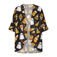 thumbnail image 5 of Zormilly Halloween Cardigan Women Lightweight 3/4 Sleeve Open Front Long Cardigans Print Loose Casual Cardigans, S-2XL, 5 of 5
