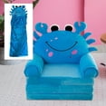 thumbnail image 3 of Funda de sillón plegable con dibujos animados para niños y niñas, ideal para sala de estar. Azul, 3 of 8