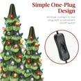 thumbnail image 5 of Best Choice Products Set of 3 XL Pre-Lit Hand-Painted Ceramic Tabletop Christmas Trees w/Multi Lights  Green, 5 of 7